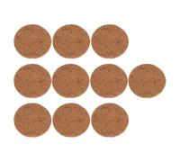 JECOMPRIS Almohadillas Naturales de Fibra de 10 Piezas Redondas Marrones, Accesorio Fácil de Limpiar para Nidos de Pájaros para Decoración de Nidos de Mascotas