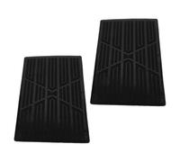 JECOMPRIS Almohadillas para Pedales de Coche de Goma Negra, Parche de Reparación Antidesgaste para Alfombrillas Interiores, Protector Antideslizante de 2 Piezas para Reposapiés