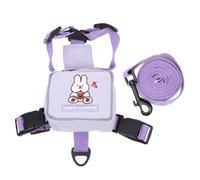JECOMPRIS Arnés y Correa de Poliéster y Cuerda Cómoda Mochila Capacidad Adecuada 1.5-3.5kg Diseño Ergonómico para Gatos y Perros Pequeños para Salir al Aire Libre
