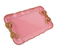 JECOMPRIS Bandeja de Resina Rosa para Joyería y Aperitivos, Plato Creativo y Moderno para Presentación de Alimentos en Eventos y Hogar