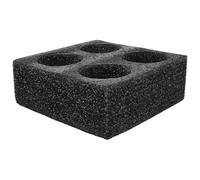 JECOMPRIS Bandeja Portavasos Portátil de Espuma Negra 4 Ranuras Reutilizable para Embalaje de Bebidas y Picnics Organizador Práctico para Llevar