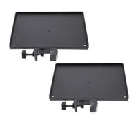 JECOMPRIS Bandeja Soporte Micrófono Abs Negra 20x14 Cm 2 Piezas para Almacenamiento en Transmisiones y Grabaciones Soporte para Tarjeta de Sonido y Teléfono