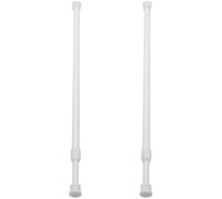 JECOMPRIS Barra Telescópica Ajustable 55-90 CM Diámetro 1,3 CM Acero 2 Unidades para Cortinas de Baño y Colgar Ropa Gruesa