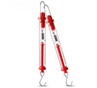 JECOMPRIS Báscula de Resorte Mecánica Cilíndrica Capacidad 5 Newton 2 Piezas Plástico Transparente con Gancho para Colgar Equipo de Laboratorio Medición de Fuerza Aplicación Color Aleatorio