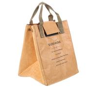 JECOMPRIS Bolsa de Almuerzo Térmica de Papel Especial Aislamiento de Aluminio Bolsa Bento Portátil para Picnic y Trabajo Marrón Ligera y Fácil de Limpiar