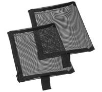 JECOMPRIS Bolsa de Cosméticos de Malla Negra Pequeña Cremallera, Set 2 Piezas, Nylon Transparente, Adecuado para Viaje y Almacenamiento de Maquillaje para Mujer