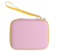 JECOMPRIS Bolsa para Púas de Guitarra Color Rosa Sakura PU, Estuche Compacto Cremallera para Almacenamiento Seguro de Accesorios de Guitarra, Organizador Portátil Resistente para Púas