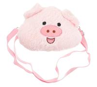 JECOMPRIS Bolso Bandolera para Niñas Pequeño de Algodón Pp Rosa Diseño de Cerdito, Bolso de Hombro Portátil para Móvil y Lápiz Labial, Adecuado para Uso Diario y Salidas