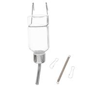 JECOMPRIS Botella de Agua Colgante para Perros Transparente Pequeña 21x7 Cm, Bebedero Automático Antigoteo para Jaulas, Alimentador Automático de Agua para Mascotas Portátil para Viajes