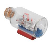 JECOMPRIS Botella Decorativa de Vidrio Barco Pirata en Miniatura, Modelo Náutico sin Luz, Recuerdo Temática Oceánica para Decoración de Mesa y Hogar, Adorno Artesanal Único