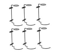 JECOMPRIS Botelleros Metálicos para Vino Tinto Colgantes De Pared, Organizador De Botellas, Estante Resistente De Hierro, 6 Piezas, Uso Cocina y Salón, Exhibidor Decorativo