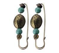 JECOMPRIS Broche de Cárdigan Vintage Grande, 2 Piezas, Broche de Ramillete para Mujer, Clip para Suéter y Chal, Accesorio Decorativo de Ropa, Pin de Cuello Multifunción