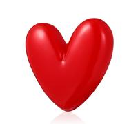 JECOMPRIS Broche de Corazón Grande Rojo para Mujer, Accesorio de Ropa Diseño Antideslizante, Pin Decorativo para Chal y Mochilas, Broche de Fiesta Resistente Decoloración