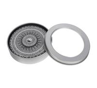 JECOMPRIS Brújula Feng Shui Luo Pan de Aleación Negra 80 Mm, Brújula Multifuncional Tradicional China para Decoración del Hogar y Amuleto de Bendición en Caja