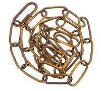 JECOMPRIS Cadena para Lámpara Colgante de Hierro Color Oro Antiguo 3X09 M con 2 Cierres de 4 MM Extensión de Cadena para Luminaria Accesorio para Ventilador y Lámpara de Araña