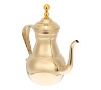 JECOMPRIS Cafetera de Acero Inoxidable Dorada Filtro Integrado 11L para Preparar Café Estilo Árabe Tradicional Tetera Manual para Hogar y Restaurante Contenedor de Café Corte