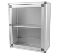 JECOMPRIS Caja de Almacenamiento de Medicamentos Montada Pared, Armario Mediano sin Cerradura con Ventana Transparente, Contenedor Práctico para Botiquín de Primeros Auxilios en Baños,