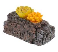 JECOMPRIS Caja de Almacenamiento Oculta para Llaves Diseño de Tocón de Árbol Realista, Material de Resina Resistente, Adecuado para Jardín y Exterior, Protege la Privacidad y Es Duradera