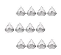 JECOMPRIS Caja de Dulces Creativa de Ps Forma de Diamante, Pack de 12 Unidades, Versátil y Transparente, Adecuado para Bodas y Fiestas Ambiente Romántico