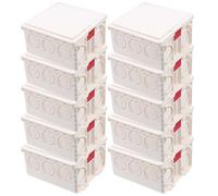 JECOMPRIS Caja de Enchufe Oculta Tipo 86 de Pvc Ignífugo para Instalación en Pared, 10 Juegos Diseño Profesional y Funcional para Entornos Comerciales E Industriales