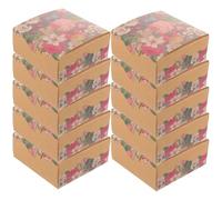 JECOMPRIS Cajas de Obsequio para Repostería 20 Piezas Papel Kraft para Cupcakes, Magdalenas y Galletas, Tamaño 50 G 4 Unidades por Caja, Embalaje para Transporte y Conservación de Postres