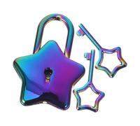 JECOMPRIS Candado Diseño Delicado de Aleación con Llave en Forma de Estrella Cierre Seguro y Fácil de Abrir para Diario y Caja de Joyería para Uso Decorativo