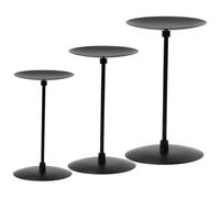 JECOMPRIS Candelabro Retro Estilo Vintage Metal Negro 3 Piezas Sola Cabeza, Candelabro Cónico para Decoración del Hogar y Mesas Románticas, Uso en Hogar y Centro Comercial