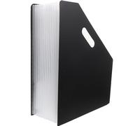 JECOMPRIS Carpeta de Archivos Tipo Acordeón Expandible de Plástico Negro, Organizador de Carpetas A4 Multi Capas, Archivador Portátil para Oficina, Escuela y Hogar, Gran Capacidad y Orden