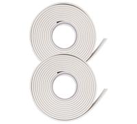 JECOMPRIS Cenefas Adhesivas Autoadhesivas para Pared y Zócalo de Plástico Blanco, 2 Piezas, Se Pueden Recortar, Ideales para Cocina y Dormitorio
