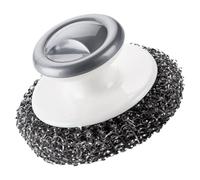 JECOMPRIS Cepillo de Fregar Platos Mango Plástico, Estropajo de Acero para Cocina, Cepillo para Limpiar Sartenes y Ollas, Color Gris, 1 Unidad, Herramienta para Fregadero Doméstico