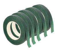 JECOMPRIS Cinta Floral Verde 5 Rollos para Envolver Tallos, Cinta Adhesiva para Flores y Paquetes, Herramienta Flexible para Arreglos y Bricolaje de Manualidades