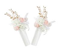 JECOMPRIS Cintas Artificiales para Cortinas 2 Unidades Abrazaderas Decorativas Flores Falsas Accesorio Versátil para Sujeción y Decoración Hogar Bodas y Ventanas