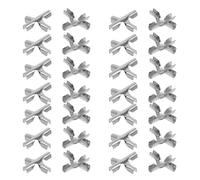 JECOMPRIS Clip para Red Antirrobo Invisible de Acero Inoxidable 200 Unidades Conector Cruzado para Protección de Ventanas y Oficinas Color Plata Resistente y Seguro