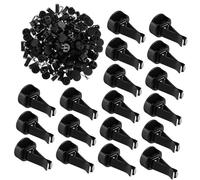 JECOMPRIS Clips para Ambientadores de Coche 100 Piezas Negro Ranura, Accesorios para Ventilación de Aire Acondicionado, Compatibles Rejillas de Automóvil, Uso Diario y Reemplazo