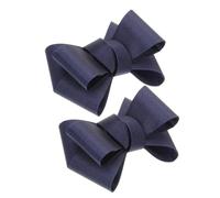 JECOMPRIS Clips para Zapatos Lazo de Tela Azul Marino y Hebillas, Adornos Desmontables para Tacones y Zapatos Planos, Accesorios para Mujer en Bodas y Eventos