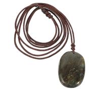 JECOMPRIS Colgante de Piedra Natural Labradorita Azul Luna 2-4 Cm, Collar Artesanal Ligero y Seguro, Adorno de Cristal para Mujer y Decoración Diaria, Piedra de Cristal Color Aleatorio
