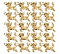 JECOMPRIS Colgantes de Aleación de Caballo Dorado Vintage 24x20 Mm, 50 Piezas Amuletos para Bolso y Dijes Colgantes para Pendientes, Suministros para Hacer Joyas Diy, Accesorio