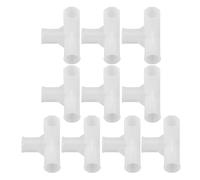 JECOMPRIS Conector en T de Plástico para Zapatero y Armario Portátil, Diámetro Interior 12 Mm, Unión de 3 Vías para Estructura Modular, Kit de 10 Piezas para Organización y Almacenamiento
