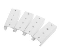 JECOMPRIS Conector para Riel de Cortina Eléctrico 4 Piezas Acero Inoxidable para Montaje en Techo, Adaptador Resistente para Extensión y Alineación en Hogar y Oficina