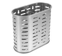 JECOMPRIS Contenedor de Acero Inoxidable 304 para Utensilios de Cocina, Cubo de Almacenamiento y Drenaje para Cuchillos, Tenedores y Palillos, Diseño Plano, Adecuado para Organizar Cocina