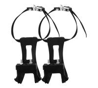 JECOMPRIS Correas de Plástico Antideslizantes para Pedales de Bicicleta Montaña y Carretera, 1 Par, Compatibles Pedales Reflector Extraíble y Orificio para Calapiés, Accesorios Resistentes