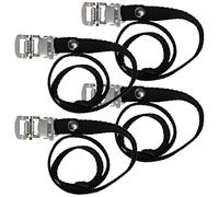 JECOMPRIS Correas para Pedales de Bicicleta 4 Piezas, Hebilla Ajustable de Nailon, Correas para Pies Compatibles Bicicletas de Montaña y Piñón Fijo, Soporte Antideslizante para Ciclismo