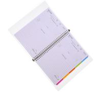 JECOMPRIS Cuaderno de Recetas DIY para Tomar Notas, Cuaderno de Planificación de Recetas Caseras, Tamaño Práctico Cubierta Plástica Azul Claro, Bloc de Notas para Cocina y Organización