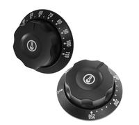 JECOMPRIS Cubiertas de Termostato para Perillas de Freidora y Estufa Eléctrica Repuestos Aplicables para Control de Horno 2 Piezas Escala 50-250 y 30-110 Resistentes al Calor Accesorios