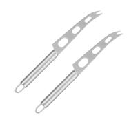JECOMPRIS Cuchillo de Queso y Mantequilla 2 Piezas Acero Inoxidable 2.6x26 Cm Herramienta para Cortar Queso y Pizza Utensilio de Cocina para Hornear y Servir Hogar y Restaurante