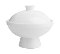 JECOMPRIS Cuenco de Cerámica de Color Claro con Tapa, Tazón Simple para Guiso de Nido de Pájaro y Postres, Recipiente Multiusos para Desayuno y Sopa en Cocina y Restauración (1 Unidad)