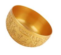 JECOMPRIS Cuenco Decorativo de Latón Puro Pequeño, Cuenca del Vintage para Escritorio y Hogar, Adorno de Cornucopia Dorada para Decoración de Oficina y Entrada