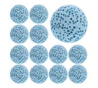JECOMPRIS Cuentas Volcánicas de Piedra Natural para Difusor de Aceites Esenciales, 20 Piezas de 16 Mm en Azul Claro, Accesorio Portátil para Aromaterapia en Coche, Hogar y Oficina