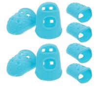 JECOMPRIS Dedales de Silicona Antideslizantes para Costura, Protectores de Dedos para Bordado, 10 Unidades Azules, Funda Protectora para Bricolaje y Manualidades