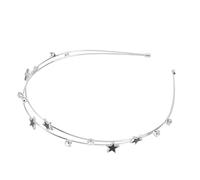 JECOMPRIS Diadema de Estrella Doble Capa Gemas de Imitación, Tocado Elegante para Mujer, Accesorio Brillante para Bodas, Fiestas y Eventos Obsequios, Joyería Cabello Femenina